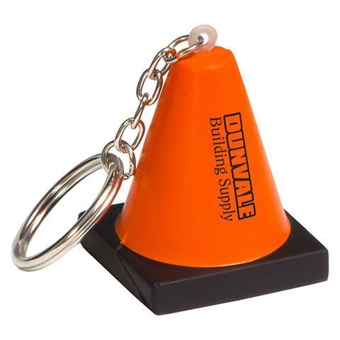 Orange Cone Stress Reliever Key Ring (4947)