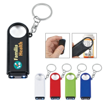 Magnifier and LED Light Key Ring (7790)