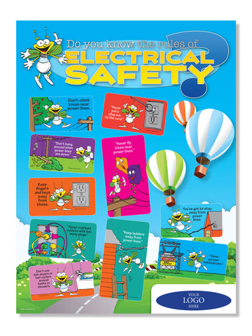 LED Louie Electrical Safety Poster With Logo (6690)